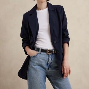 NWT Banana Republic Factory Unlined Poplin Blazer